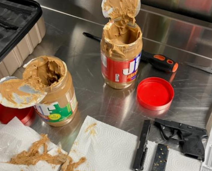 TSA detects disassembled gun concealed in two peanut butter jars at JFK Airport
